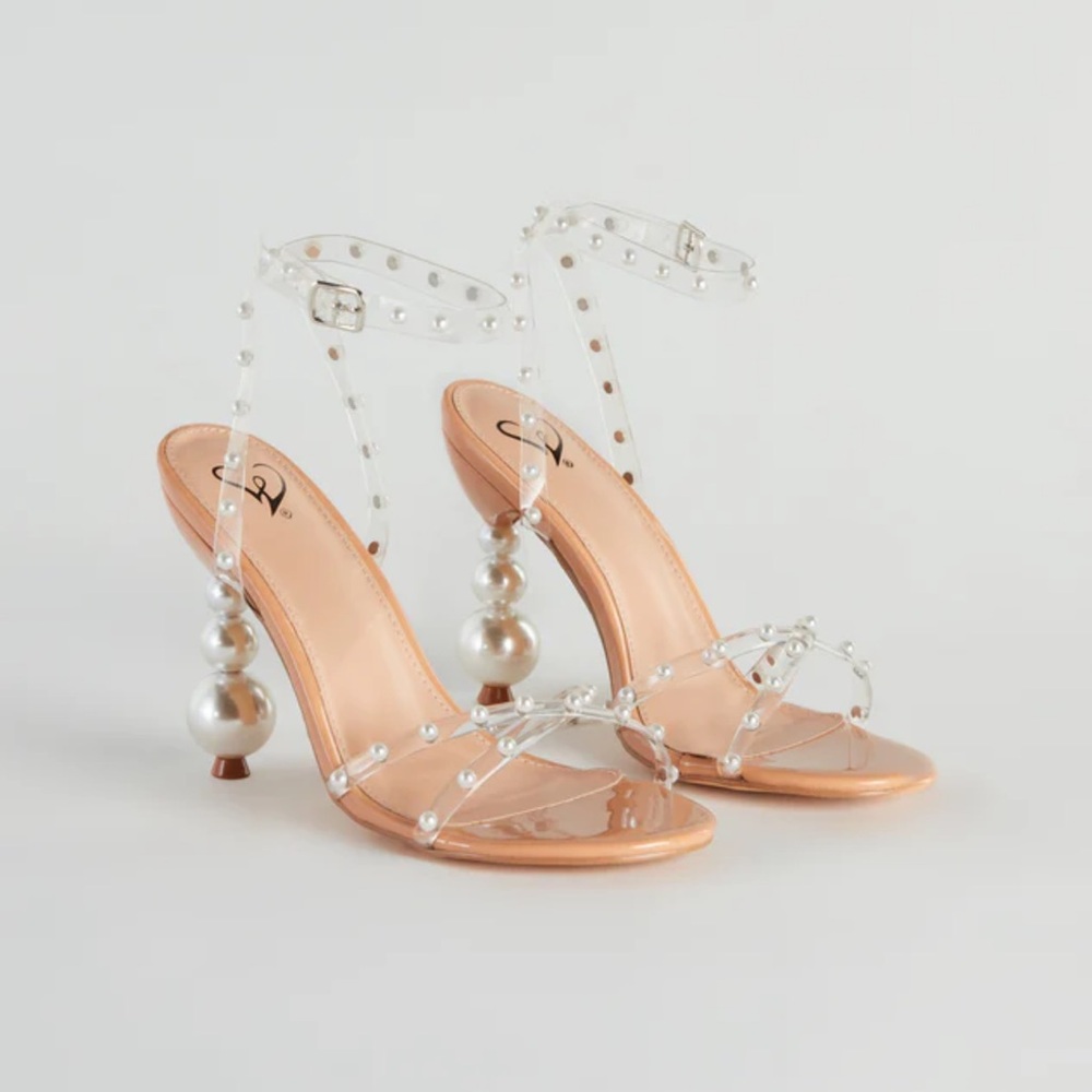 Under The Sea Jeweled Faux Pearl Heels